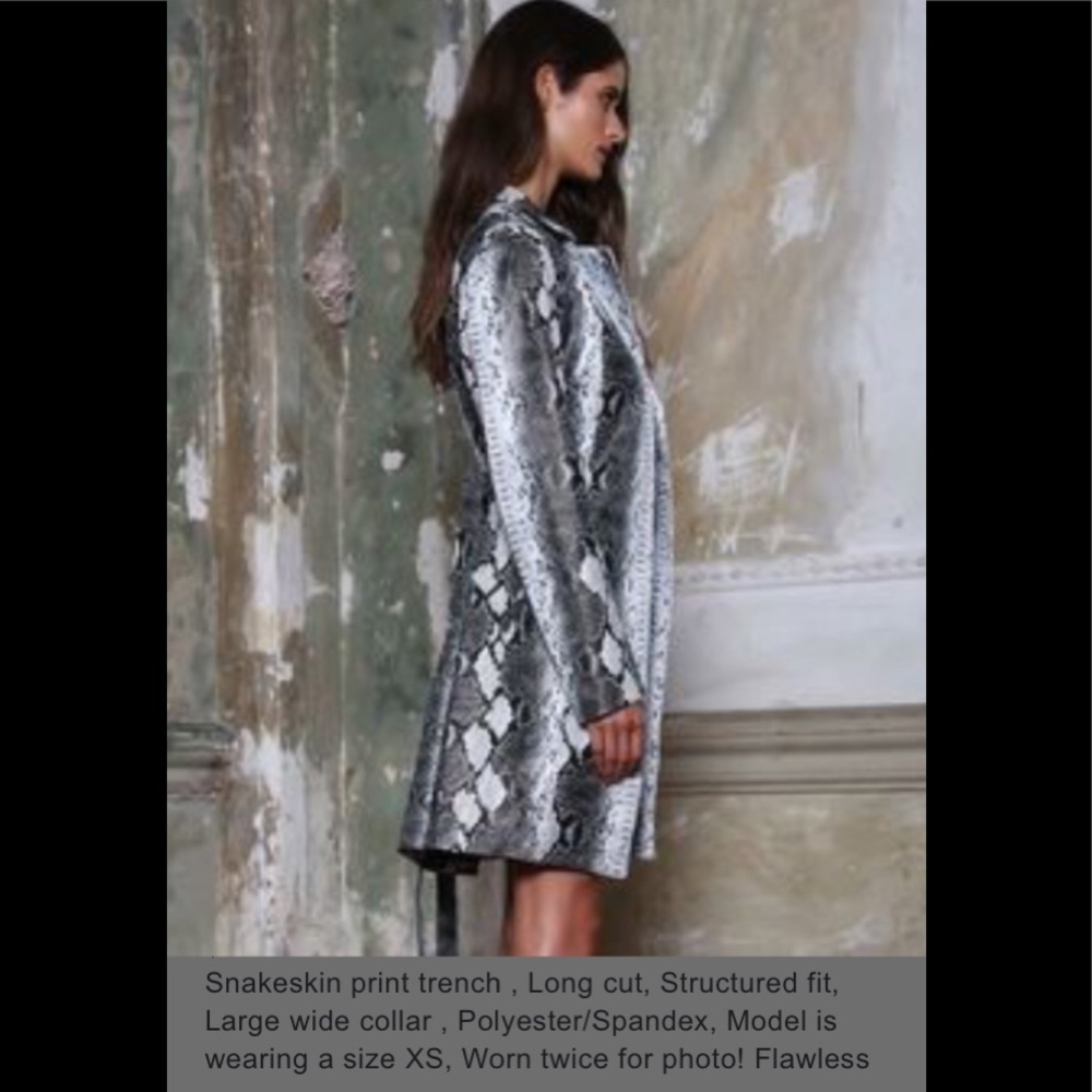 I.AM.GIA Brandy Python Print Trench/Raincoat